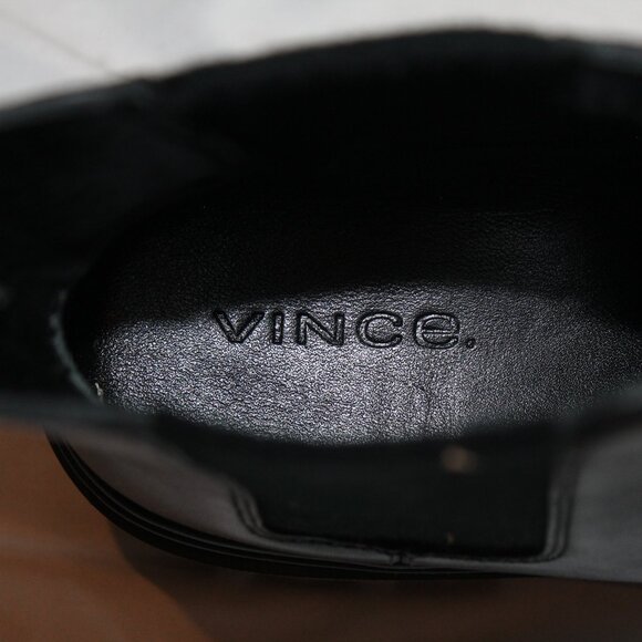 VINCE RIVERS WATERPROOF CHELSEA LUGSOLE LEATHER BLACK ANKLE BOOTS MEN 8 WOMEN 10 - Picture 8 of 8